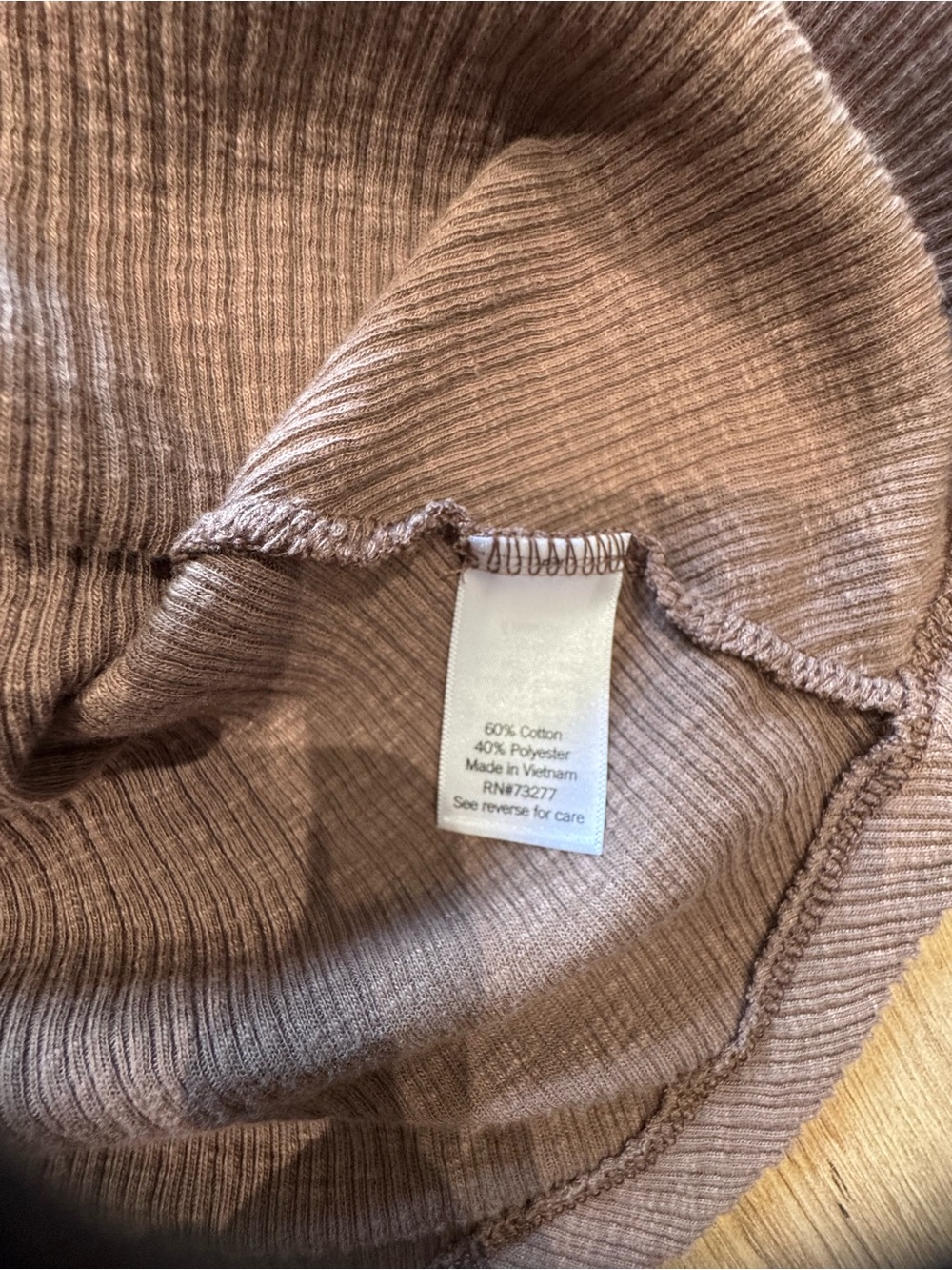 SO Ribbed Brown Button-Front Tank Top - Picture 5 of 6
